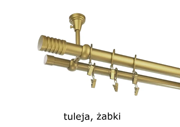 Karnisz Metalowy FI 25 Podwójny sufitowy 10 kolorów - obrazek 14