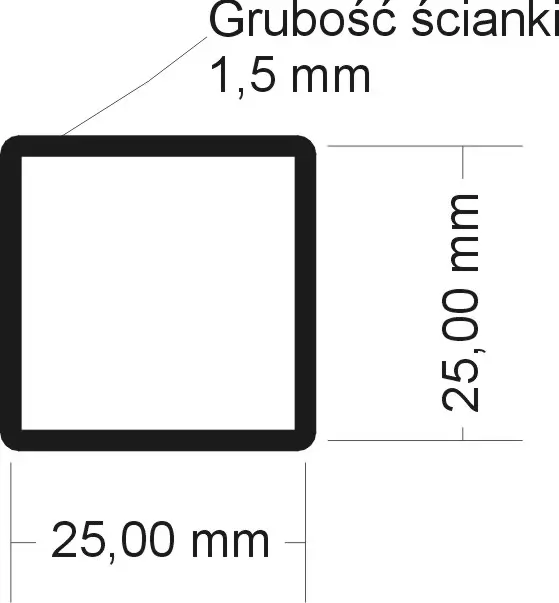 Profil stalowy 25X25x1,5