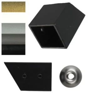 Rozetka Uchwyt skośny 32 st do profilu 25x25 balustrady harfy kolory kula