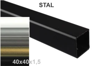 Profil stalowy 40X40x1,5 kolory docinany Na Wymiar do balustrady, poręczy