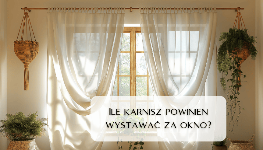 ile karnisz powinien wystawać za okno