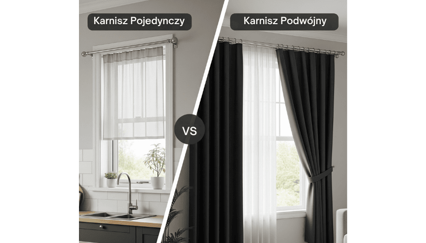 Karnisz pojedynczy czy podwójny