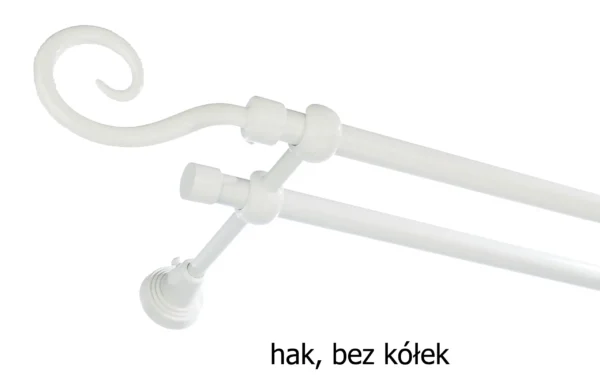 Karnisz Metalowy FI 16 Podwójny bez kółek 7 kolorów - obrazek 17
