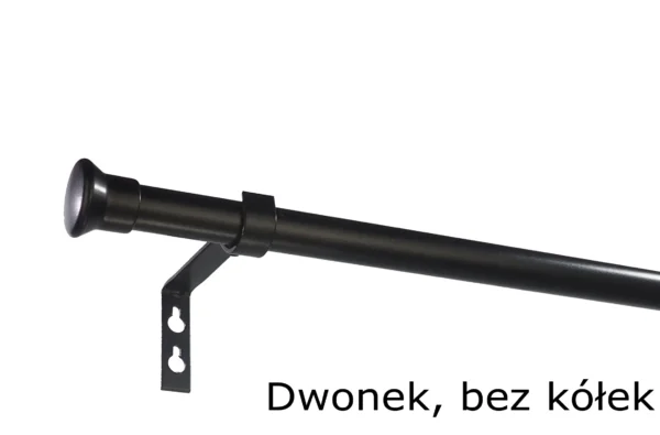Karnisz Metalowy FI 19 Pojedynczy PRO bez kółek 6 kolorów do wyboru - obrazek 12