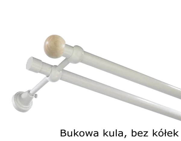 Karnisz Metalowy FI 19 Podwójny bez kółek 10 kolorów - obrazek 22