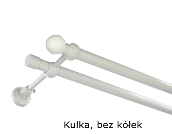 Karnisz Metalowy FI 19 Podwójny bez kółek 10 kolorów - obrazek 20
