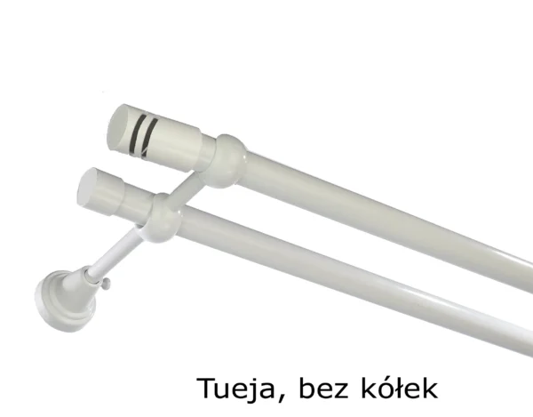Karnisz Metalowy FI 19 Podwójny bez kółek 10 kolorów - obrazek 21