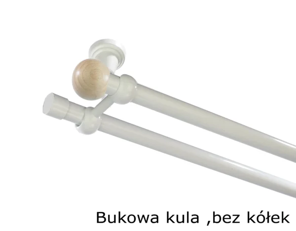 Karnisz Metalowy FI 19 Podwójny sufitowy bez kółek 10 kolorów do wyboru - obrazek 26