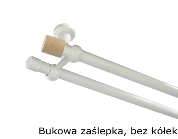 Karnisz Metalowy FI 19 Podwójny sufitowy bez kółek 10 kolorów do wyboru - obrazek 23