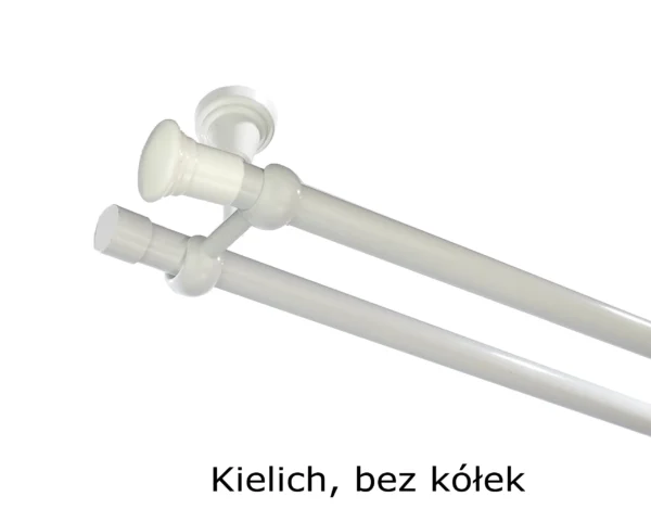Karnisz Metalowy FI 19 Podwójny sufitowy bez kółek 10 kolorów do wyboru - obrazek 24