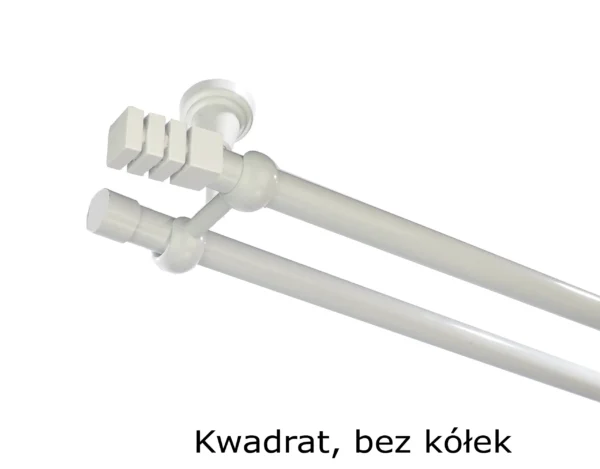 Karnisz Metalowy FI 19 Podwójny sufitowy bez kółek 10 kolorów do wyboru - obrazek 25