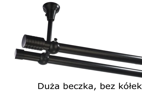 Karnisz Metalowy FI 19 Podwójny sufitowy bez kółek 10 kolorów do wyboru - obrazek 18