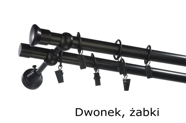 Karnisz Metalowy FI 19 Podwójny 10 kolorów do wyboru - obrazek 24