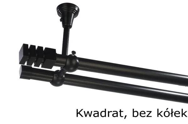 Karnisz Metalowy FI 19 Podwójny sufitowy bez kółek 10 kolorów do wyboru - obrazek 20