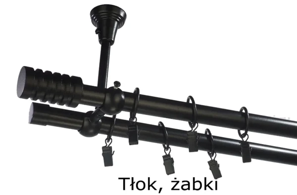 Karnisz Metalowy FI 19 Podwójny Sufitowy 10 kolorów do wyboru - obrazek 26